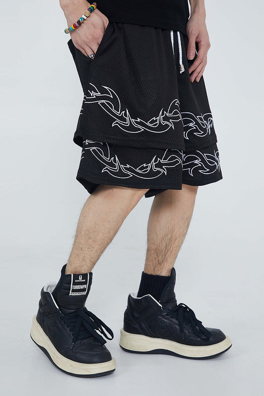 Shorts Hip Hop de Dos Piezas Desmontables para Hombre - Image 15