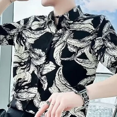 Camisa Estampada para Hombre de Manga Corta Premium Verano - Image 3