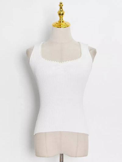 Chaleco Tejido con Cuello Perla Sweetheart para Mujer - Image 13
