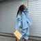 Conjunto Oversized de Camisa Denim Azul Claro y Pantalón Baggy