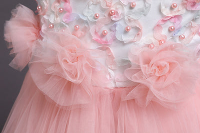 Vestido Princesa Niña Plisado Malla Elegante - Image 8