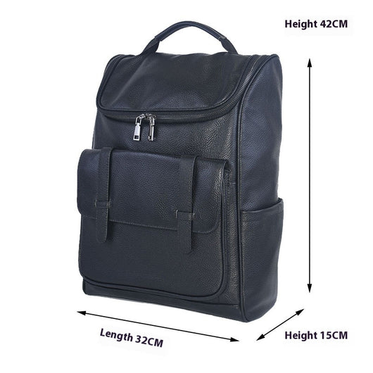Mochila de Viaje de Cuero Genuino Gran Capacidad Versátil y Duradera - Image 12