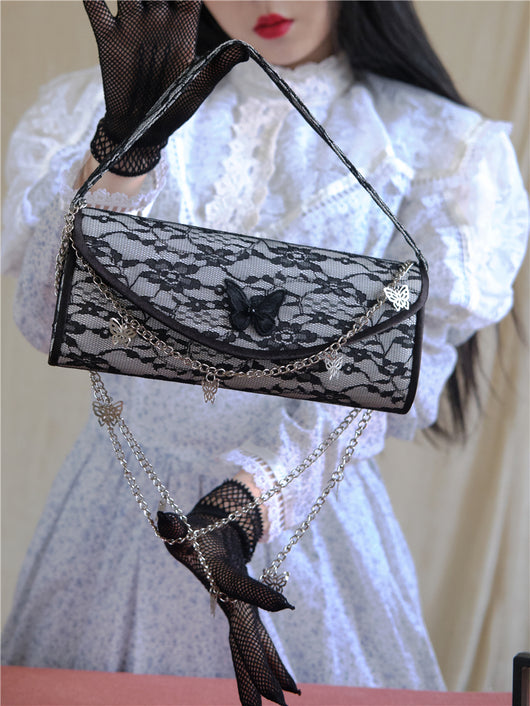 Bolso Clutch Elegante con Diseño de Encaje Versátil - Image 9