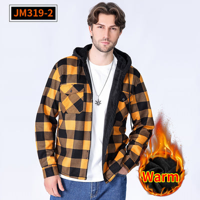 Camisa Cuadros con Capucha y Forro Polar para Hombre - Image 7