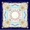 Large Square European American Printed Silk Scarf