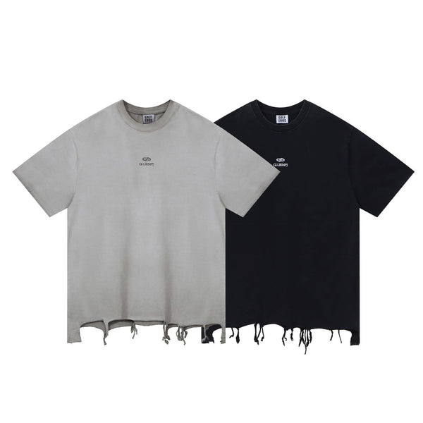 Playera Suelta de Manga Corta Estilo Urbano Minimalista