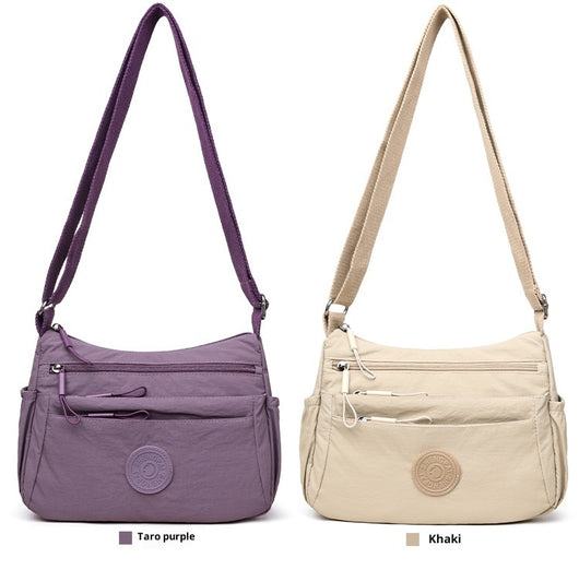 Bolsa Mensajera Casual Ligera Multicompartimento Diseño Simple - Image 19