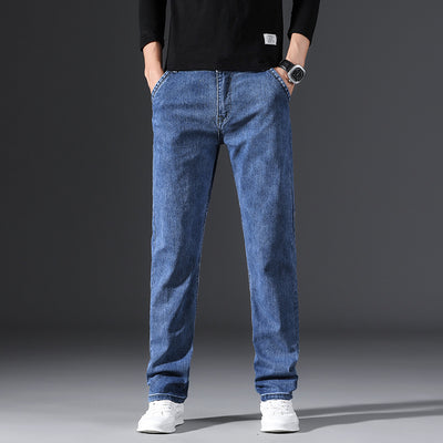 Jeans de Cintura Alta Elásticos para Hombre - Corte Recto Clásico - Image 12