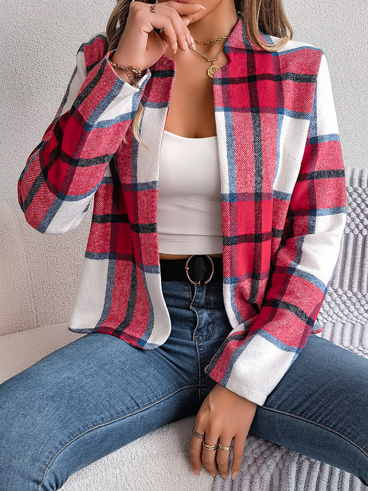 Conjunto de Tweed a Cuadros Manga Larga para Mujer - Image 11