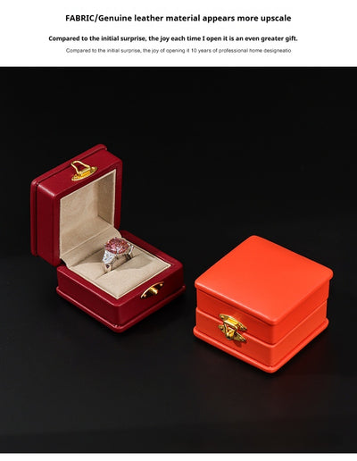 Anillo de Diamante Verde Esmeralda en Cuero Genuino con Caja de Presentación - Image 18