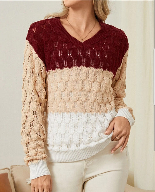 Suéter de Cuello V Manga Larga para Mujer - Otoño e Invierno - Image 13