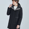 Chaqueta Impermeable de Plumón de Pato Blanco con Capucha para Hombre