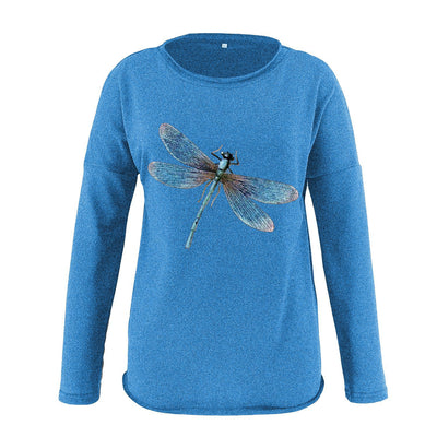 Sudadera Holgada con Estampado de Libélula - Suéter Casual Cómodo - Image 6
