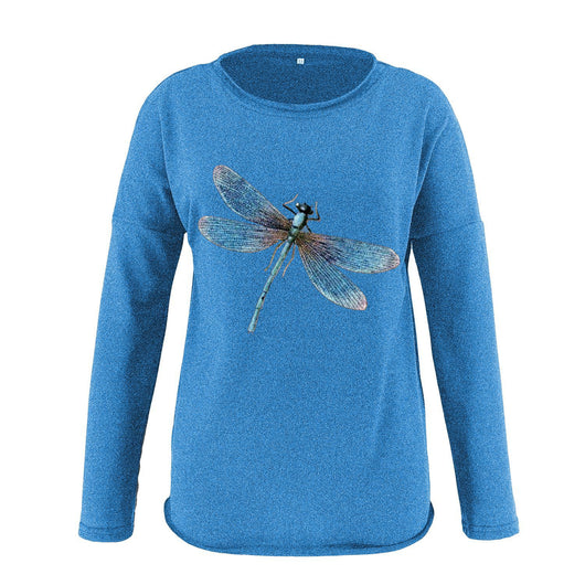 Sudadera Holgada con Estampado de Libélula - Suéter Casual Cómodo - Image 6