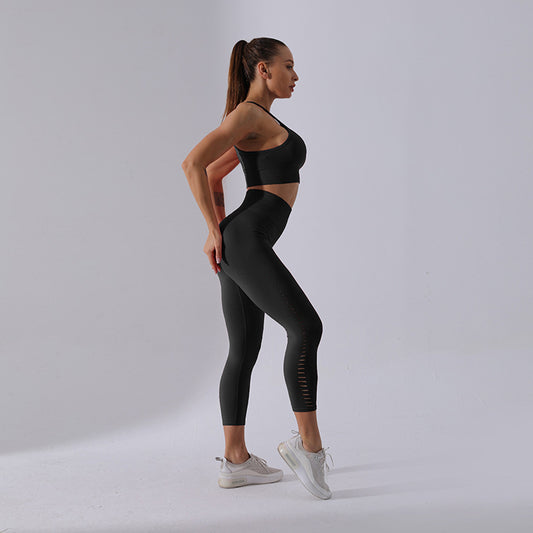 Pantalón Yoga Cintura Alta Secado Rápido para Entrenamiento y Running