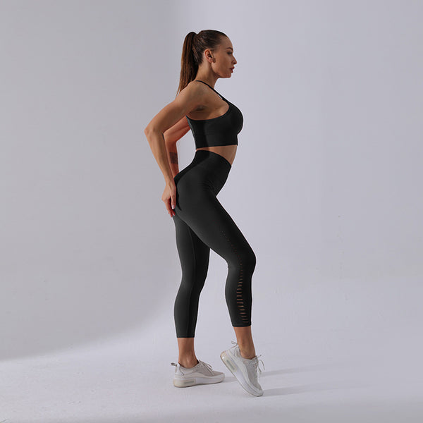 Pantalón Yoga Cintura Alta Secado Rápido para Entrenamiento y Running