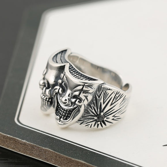 Anillo de Plata Esterlina Tailandés Retro Trendy Creativo