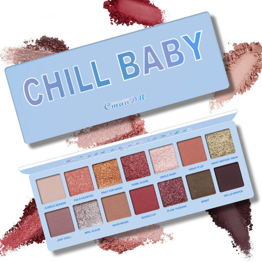 Paleta de Sombras Glitter Mate y Metálico Resistente al Agua 14 Colores