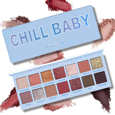 Paleta de Sombras Glitter Mate y Metálico Resistente al Agua 14 Colores