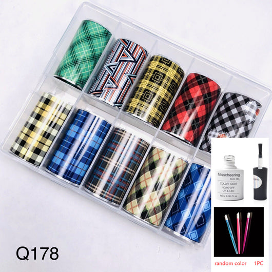 Set de 12 Láminas Decorativas para Uñas - Transferencias Nail Art - Image 20