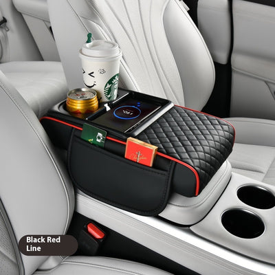 Caja Organizadora para Auto con Carga Inalámbrica Rápida y Soporte para Bebidas - Image 12