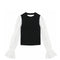 Blusa Tejida Calada con Espalda de Encaje
