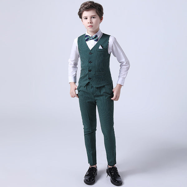 Conjunto de Verano para Niños: Chaleco y Pantalón a Rayas