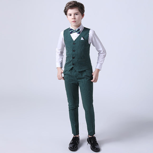 Conjunto de Verano para Niños: Chaleco y Pantalón a Rayas