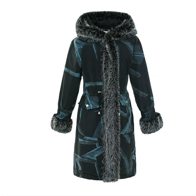 Parka Mujer Talla Grande con Cuello de Pelaje - Abrigo de Algodón Premium - Image 5