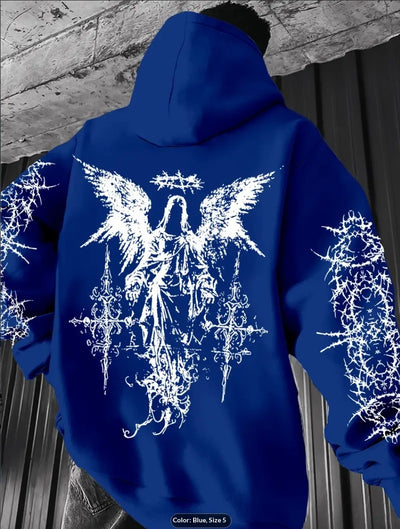 Sudadera Hombre con Estampado 3D Digital Alas de Ángel - Image 13