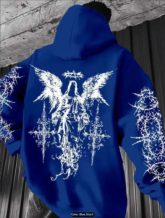 Sudadera Hombre con Estampado 3D Digital Alas de Ángel - Image 13