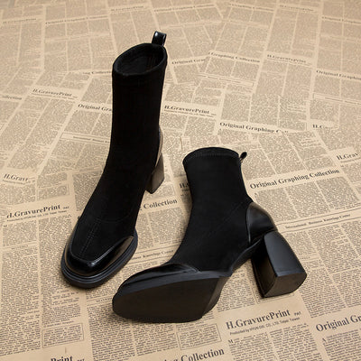 Botas Martin Skinny de Cuero Genuino para Mujer