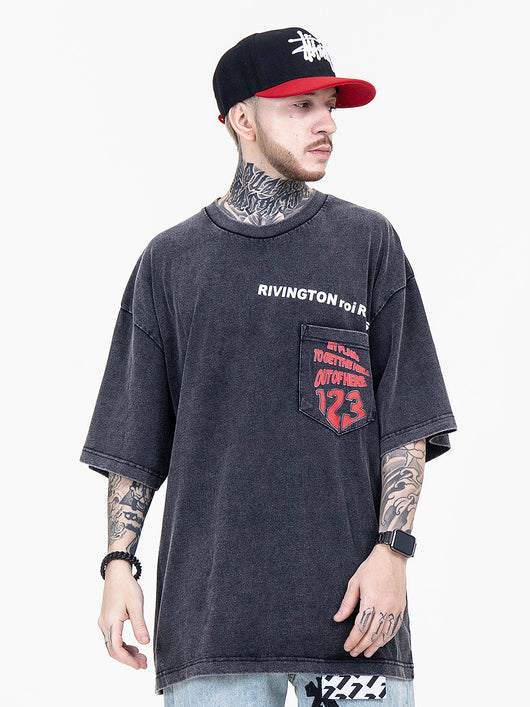 Playera Suelta Urbana de Cinco Puntas con Mangas Trendy - Image 17