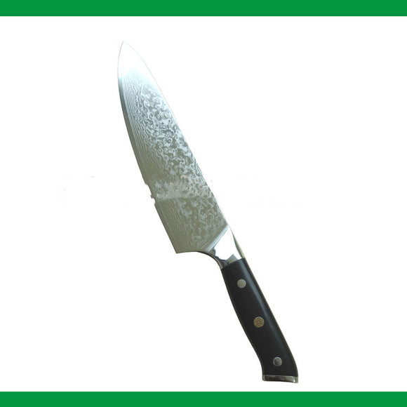 Cuchillo de Chef Damasco 8 Pulgadas - Diseño Patrón Roto con Mango Ergonómico