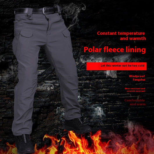 Pantalones Tácticos Invierno Hombre - Forro Polar Impermeables Shark Skin - Image 4