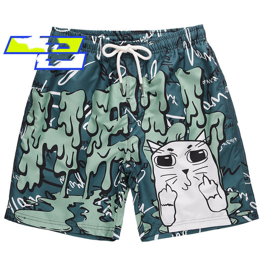 Pantalones Cortos Hip-Hop Hombre Verano Secado Rápido con Estampado - Image 2