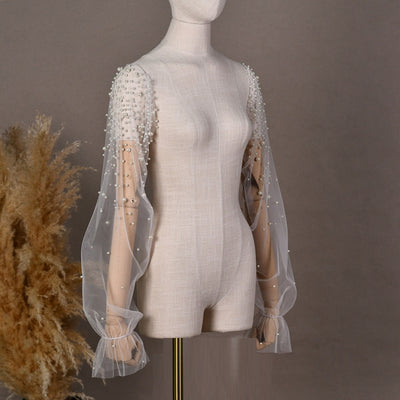 Manguitos de Perla Desmontables para Novia - Accesorios de Boda Versátiles - Image 6