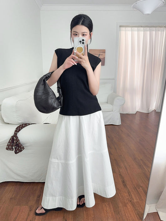 Traje Falda Blusa Sin Mangas Mujer Casual Elegante - Image 19