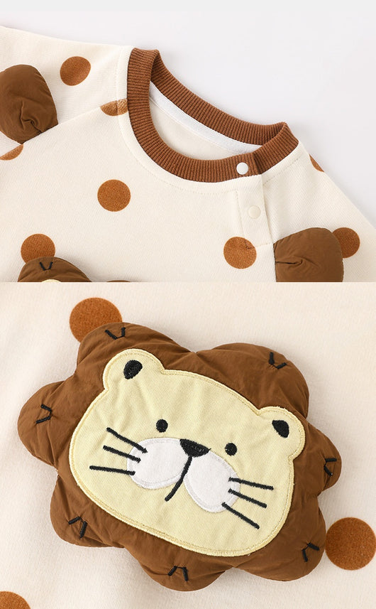 Conjunto de Regalo Bebé Suéter Tejido Pequeño León - Image 10