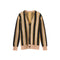 Cardigan Tejido de Rayas Verticales Holgado y Cómodo