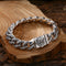 925 Sterling Plateado Faucet Bracelet Money Drawing Pi Xiu Men's Thick Type Thai Plateado Vintage Distressed Trendy Unique Ornament silvery 925 Plateado