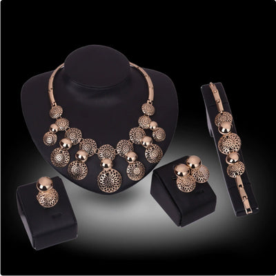 Juego de Joyas Nupcial Coreano - Set de 4 Piezas Chapadas - Image 5