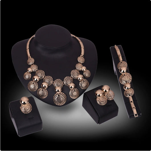 Juego de Joyas Nupcial Coreano - Set de 4 Piezas Chapadas - Image 5