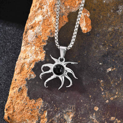 Dije Pulpo de Ónice Negro en Acero Inoxidable para Hombre - Diseño Exclusivo - Image 8