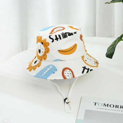 Gorro de Sol para Niño y Niña con Ala Ancha y Estampado de Dinosaurios
