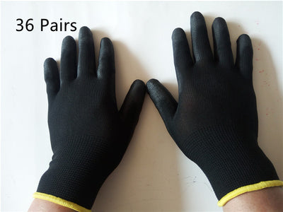 Guantes Negros Recubiertos de Nylon con Palma PU - Image 7