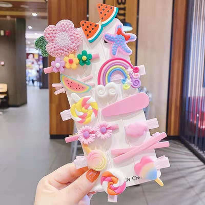 Clips Decorativos Infantiles Princesa Flores Estilo Japonés y Coreano - Image 16