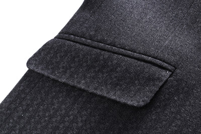 Chaqueta de Traje Casual Ejecutivo Otoño Rayas Flores Talla Grande Hombre - Image 12