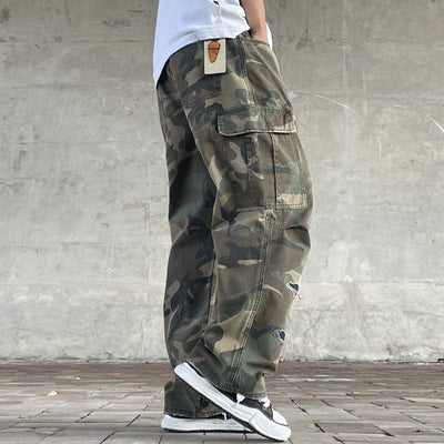 Pantalones de Trabajo Camuflaje Holgados Estilo Urbano Retro Americano - Image 2