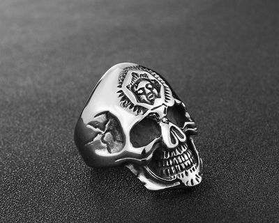 Anillo de Calavera Punk para Hombre - Estilo Rebelde - Image 6